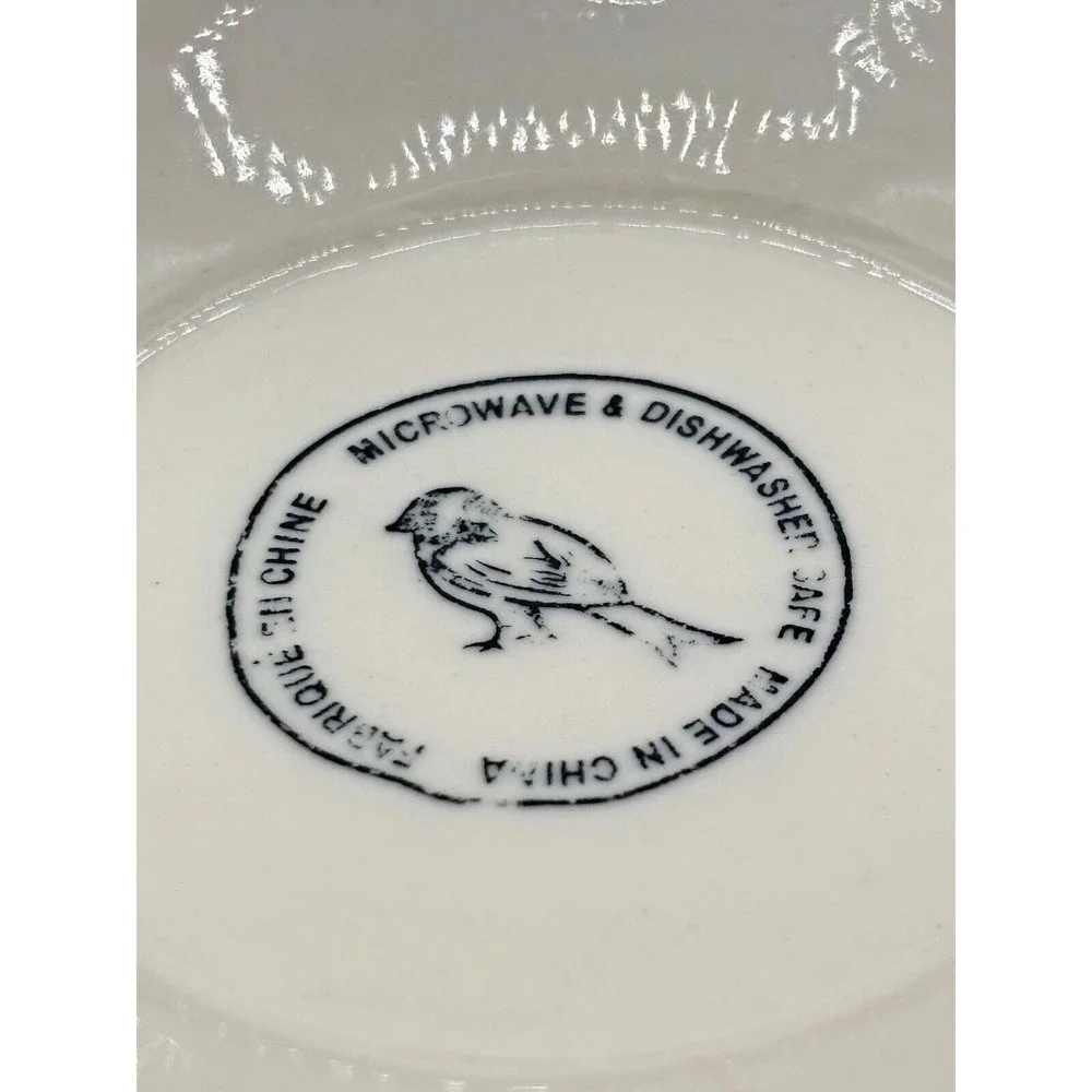 ANTHROPOLOGIE Footed Bowl Akaya Elka Red Bohemian Floral Handpainted Cereal Soup